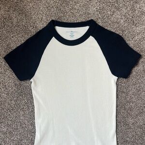 Brandy Melville Black and White Tee